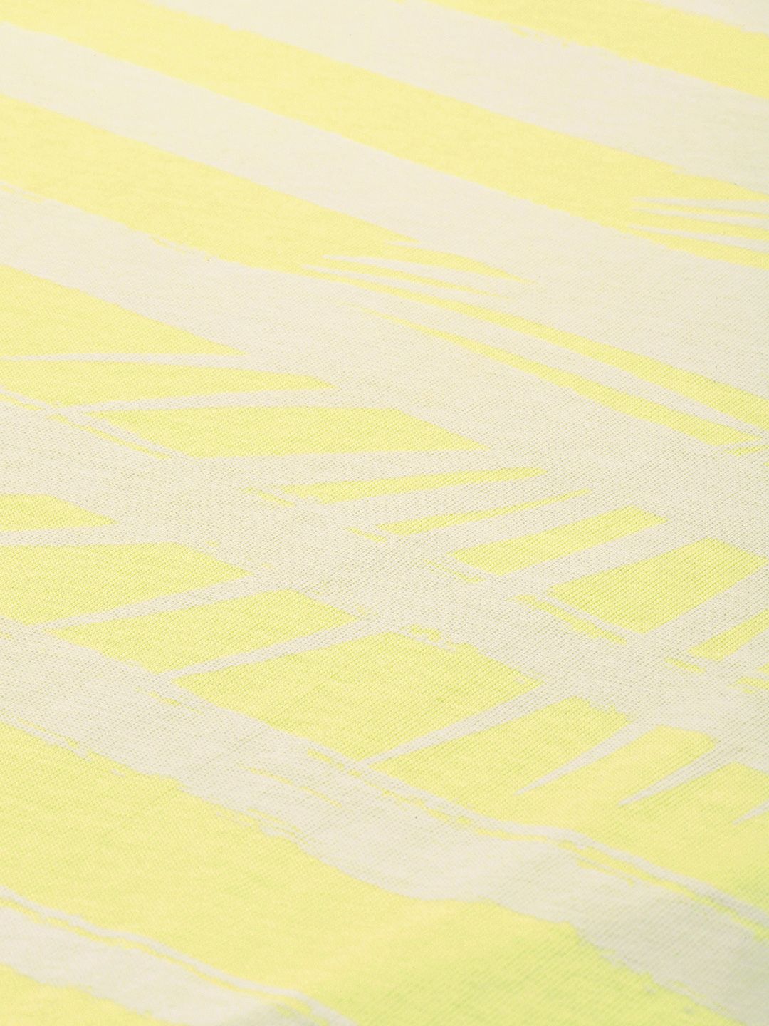 Being Human Men Lime Green & Off White Striped Pure Cotton T-shirt