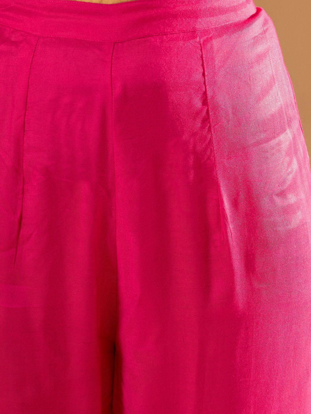 Indo Era Leheriya Printed Sequinned Straight Georgette Kurta with Trousers & Dupatta