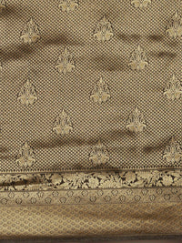 Saree mall Black & Gold-Toned Ethnic Motifs Zari Silk Blend Banarasi Sarees
