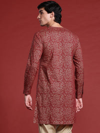 Anouk Tyohaar Collection Cotton Paisley Print High-Low Kurta