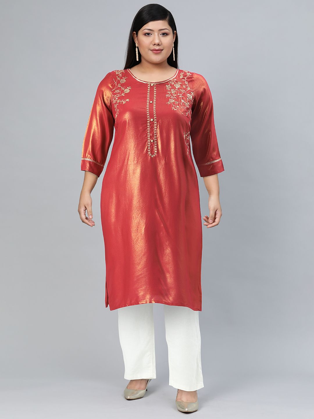 AURELIA Festive Geometric Print Kurta
