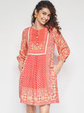 Global Desi Printed A-line Ethnic Dress