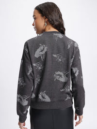 DressBerry Urban Knitwear Printed Sweatshirt