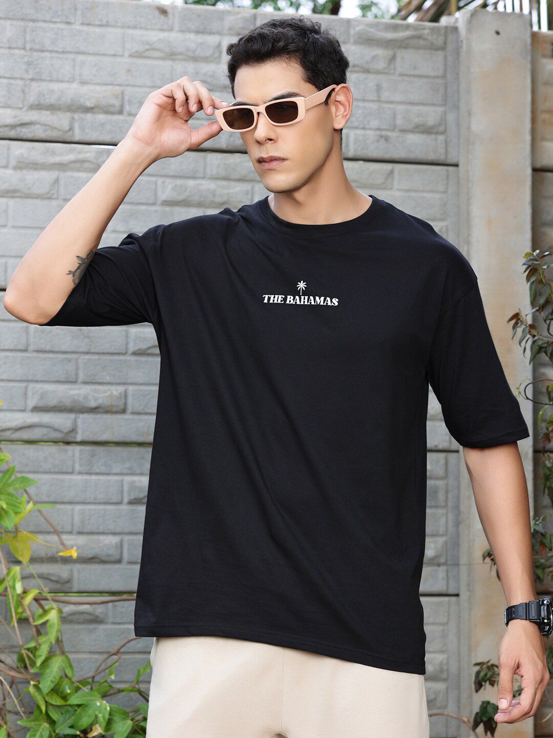 Thomas Scott Typography Printed Cotton T-Shirt