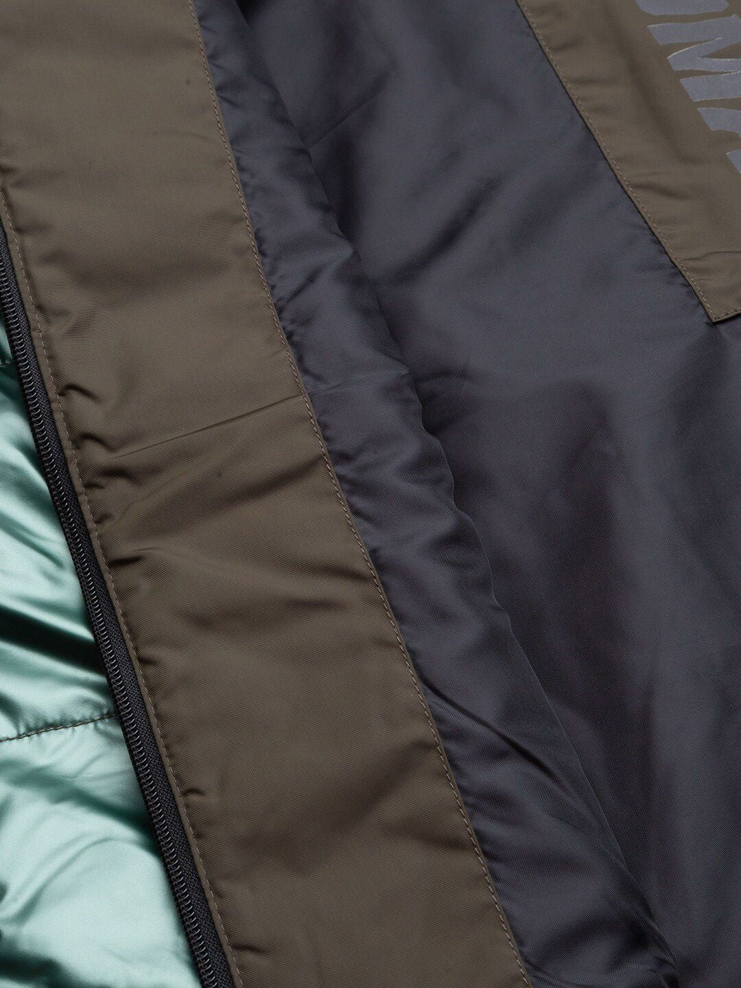 Being Human Men Olive Green Striped Longline Tailored Jacket