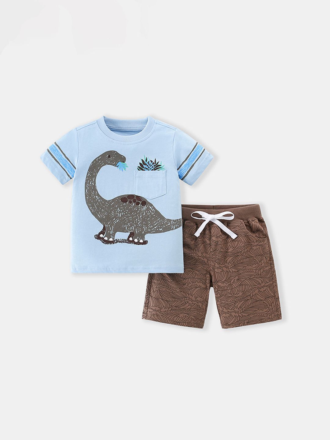 YK Boys Printed T-shirt With Shorts Clothing Set