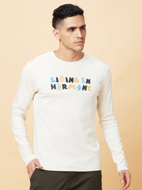 Being Human Men Typography Printed Applique T-shirt