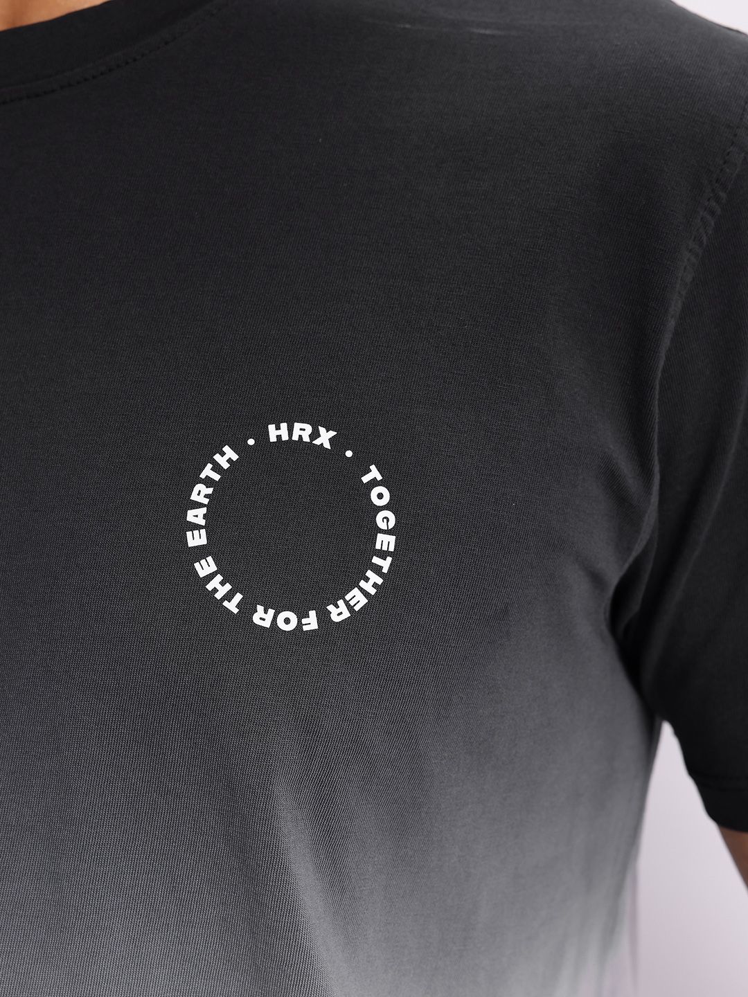 HRX by Hrithik Roshan Ombre Dyed Pure Cotton Lifestyle T-shirt