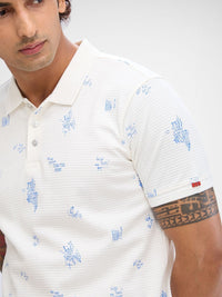 SPYKAR Men Printed Polo Collar Slim Fit T-shirt