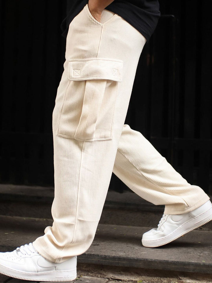 Powerlook Men Side Pocket Baggy Fit Cotton Track Pant