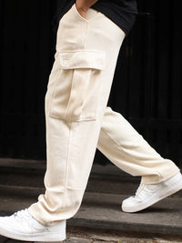 Powerlook Men Side Pocket Baggy Fit Cotton Track Pant