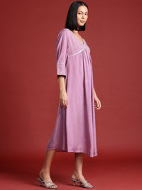 all about you Thread Work & Sequinned Yoke Design Empire Ethnic Dress