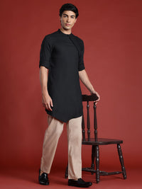 Anouk Asymmetric Roll-Up Sleeves Kurta