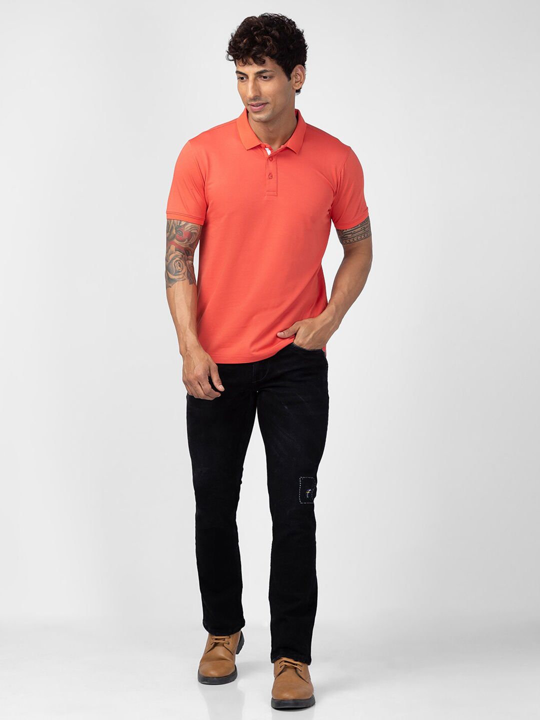 SPYKAR Men Polo Collar Slim Fit T-shirt