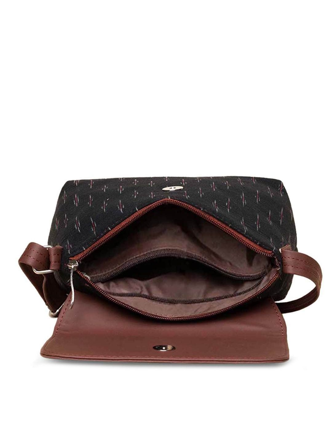 ZOUK Ikat Printed Structured Sling Bag