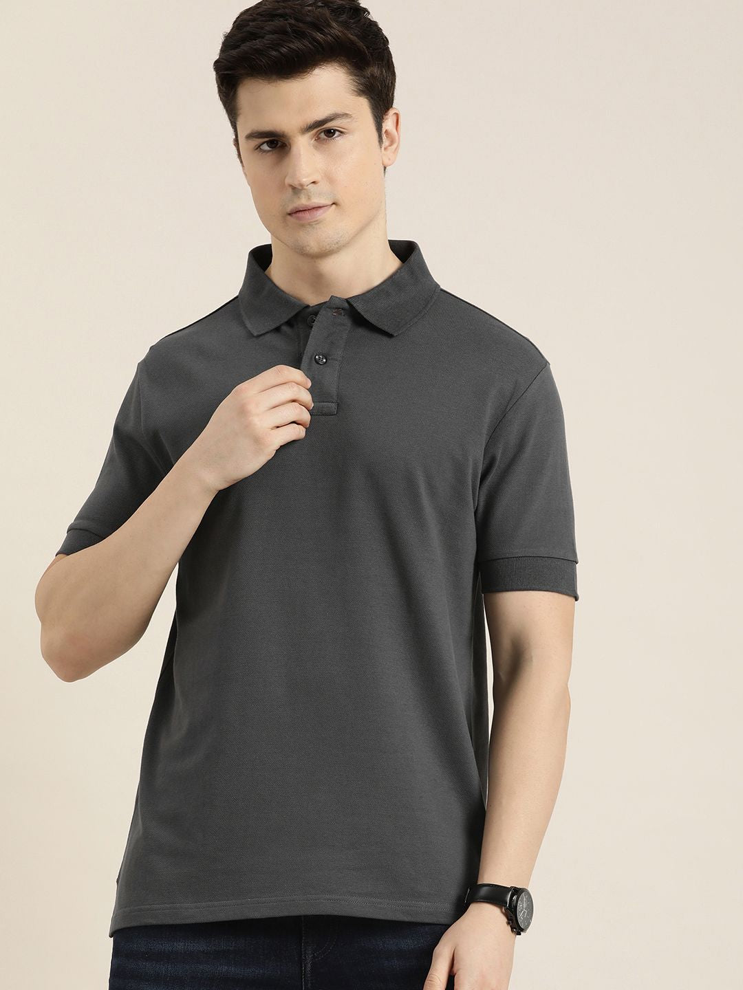 DILLINGER Men Polo Collar Pure Cotton T-shirt