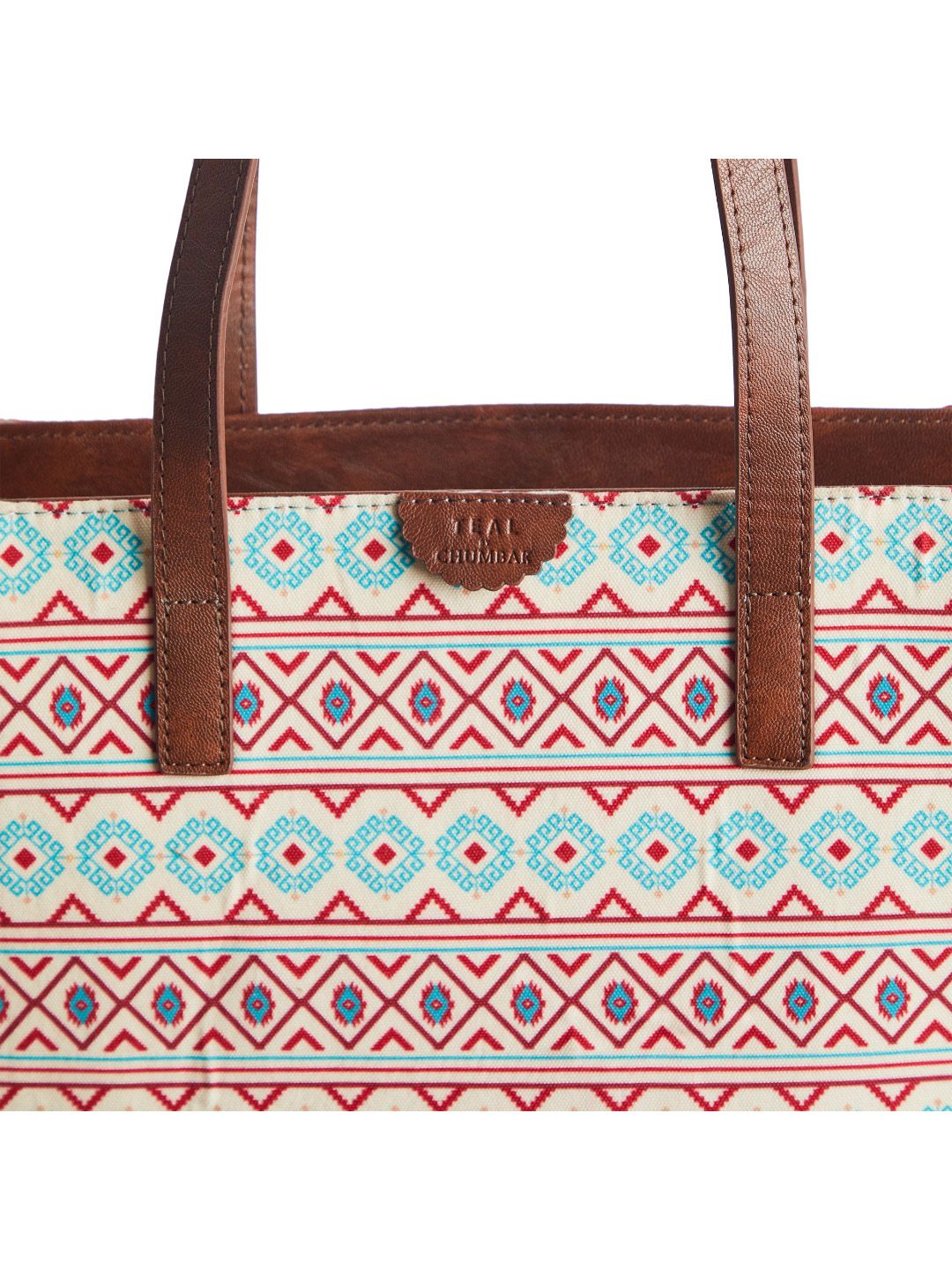 TEAL BY CHUMBAK Women Printed Canvas Tote Bag