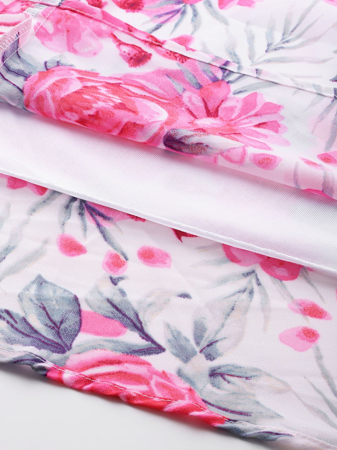 DressBerry Smocked Floral Print Maxi Dress