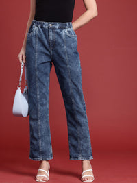 all about you Women Slim Straight Fit High-Rise Light Fade Stretchable Jeans