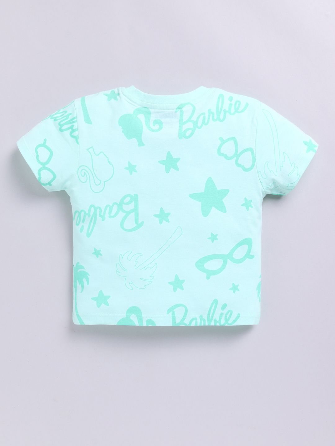 Happy Faces Girls Barbie Printed Pure Cotton T-shirt