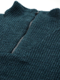 all about you Ribbed Acrylic Longline Pullover