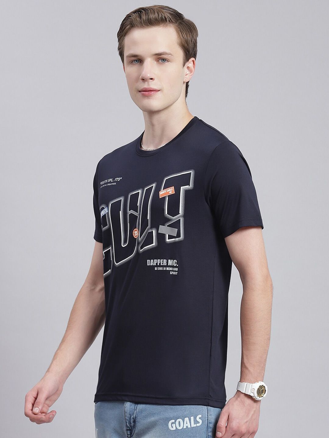 Monte Carlo Typography Printed Cotton T-shirt