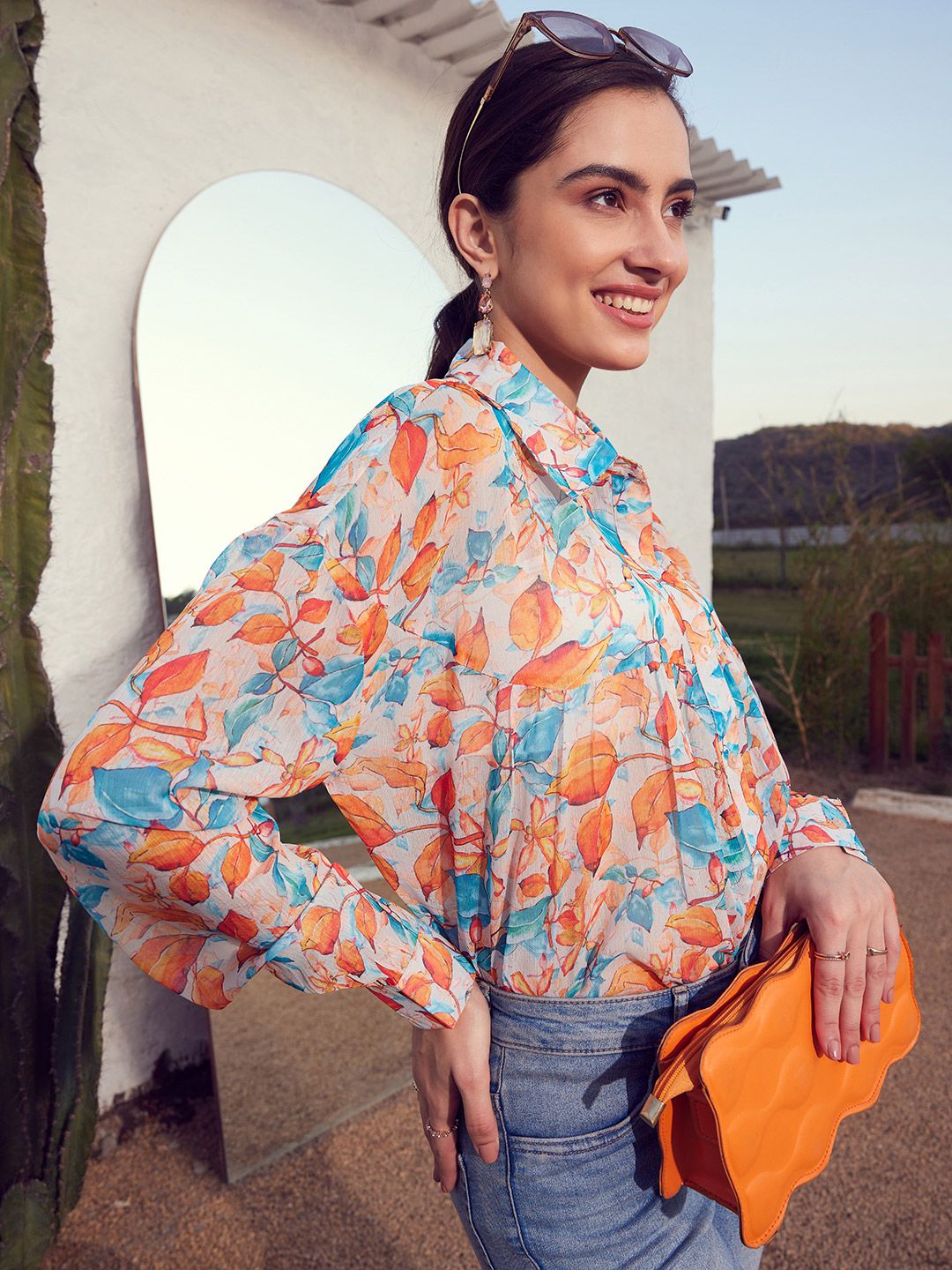 STREET 9 Floral Printed Comfort Fit Casual Shirt