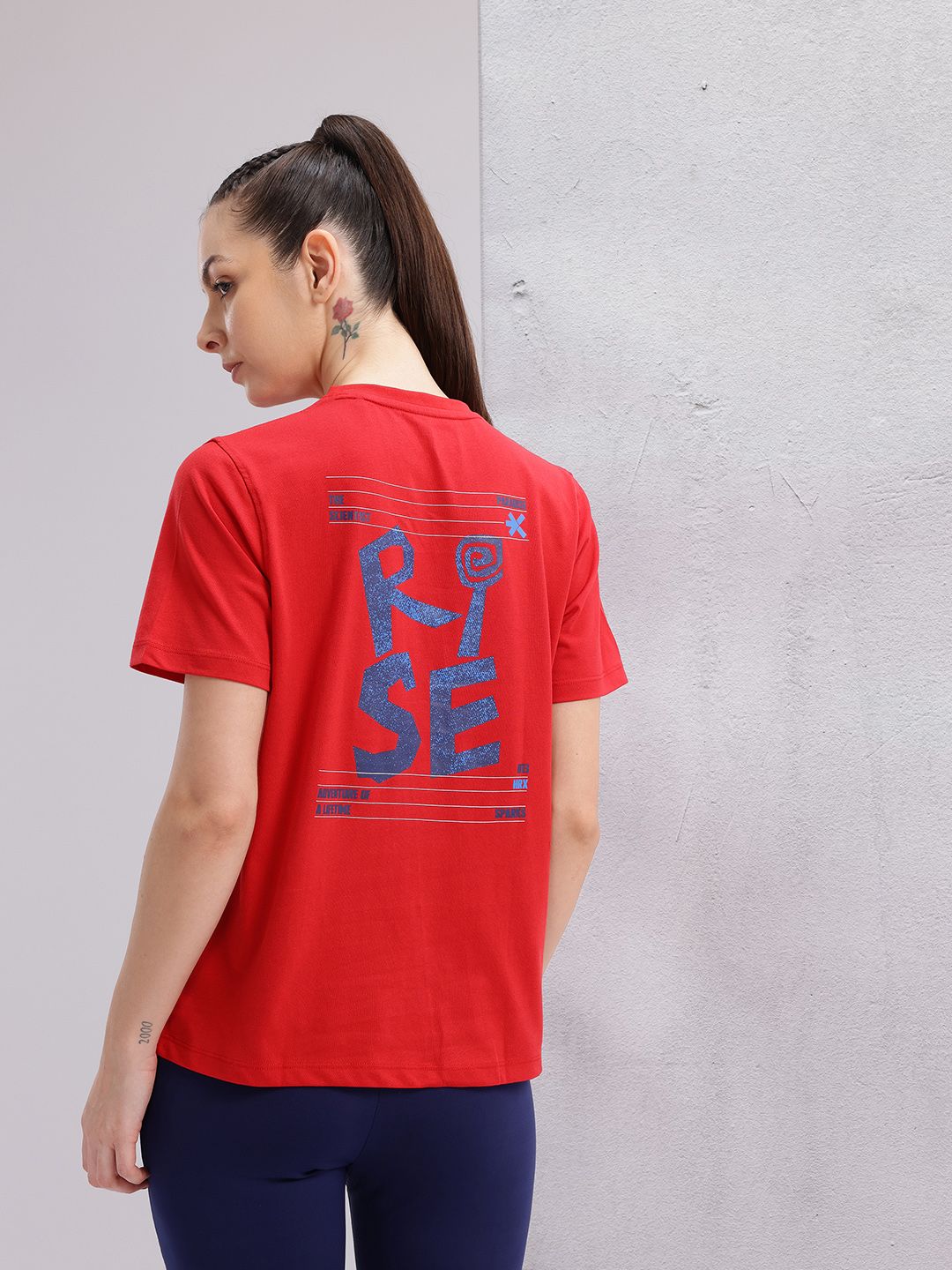 HRX by Hrithik Roshan Typography Printed T-shirt