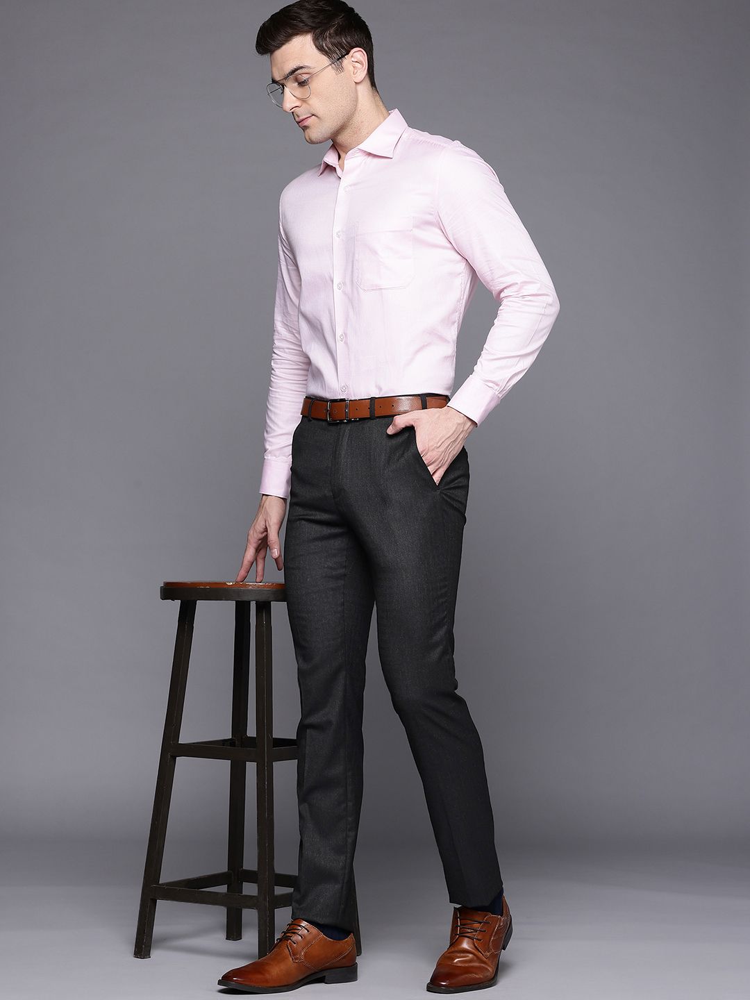 Raymond Men Slim Fit Formal Trousers