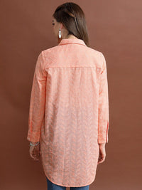 Vishudh Floral Embroidered Opaque Casual Shirt