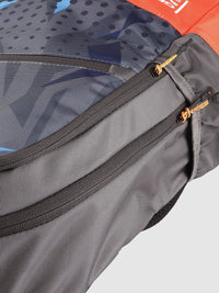 Gear Unisex Grey & Orange Geometric Print 16 Inch Laptop Backpack