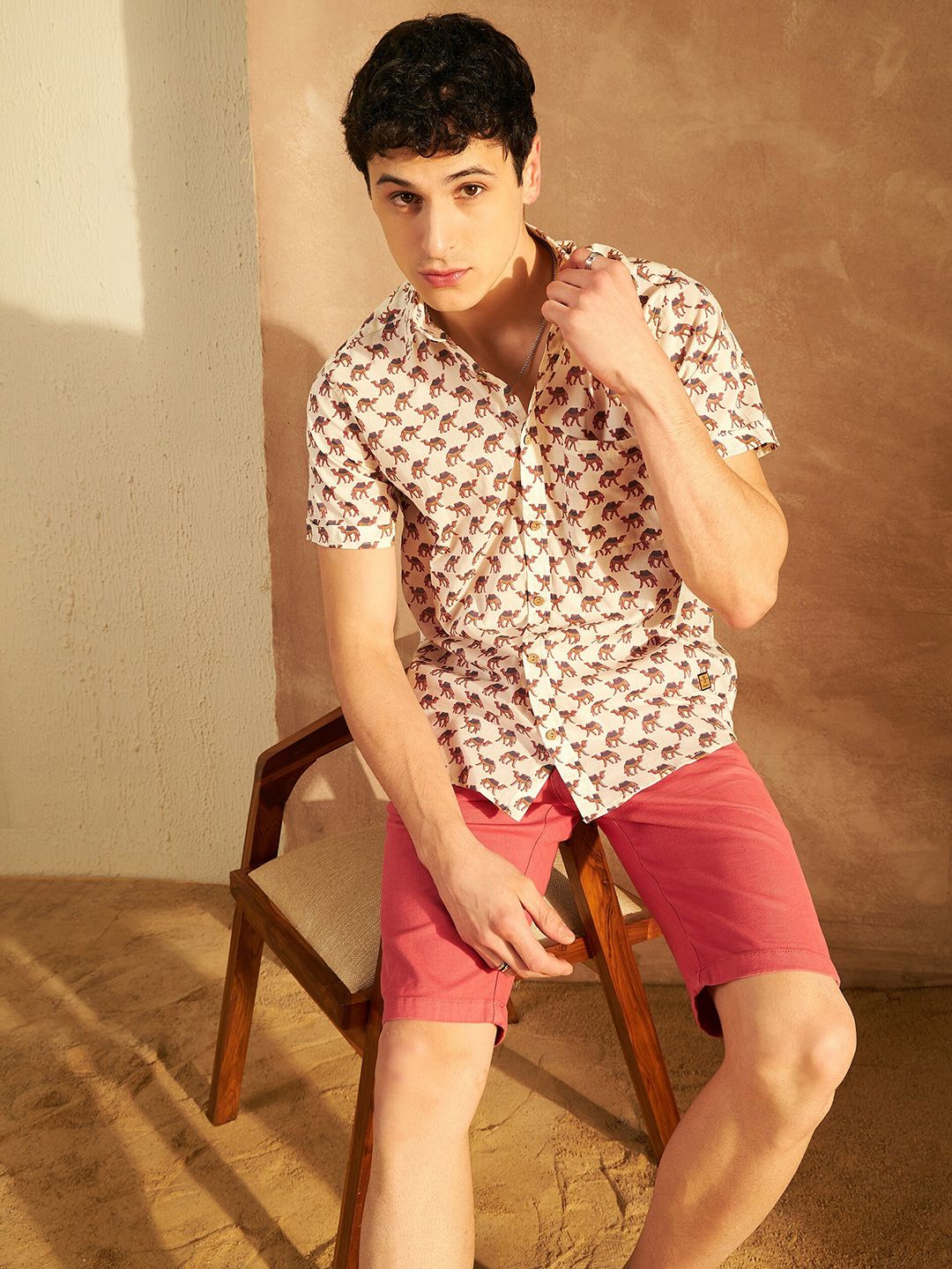 DENNISON Block Printed Lightweight Casual Shirt