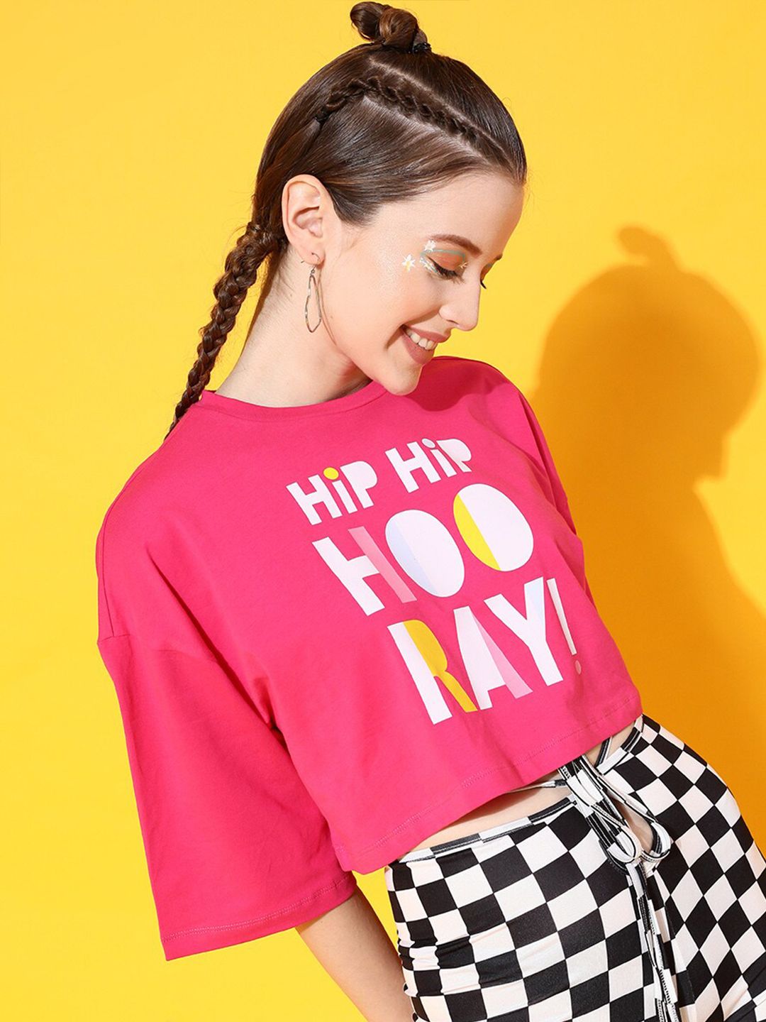 STREET 9 Women Fuchsia Comic Tshirt