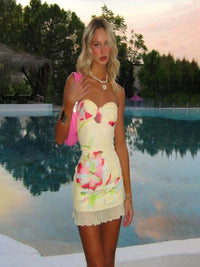 DressBerry Women Strapless Bodycon Mini Dress