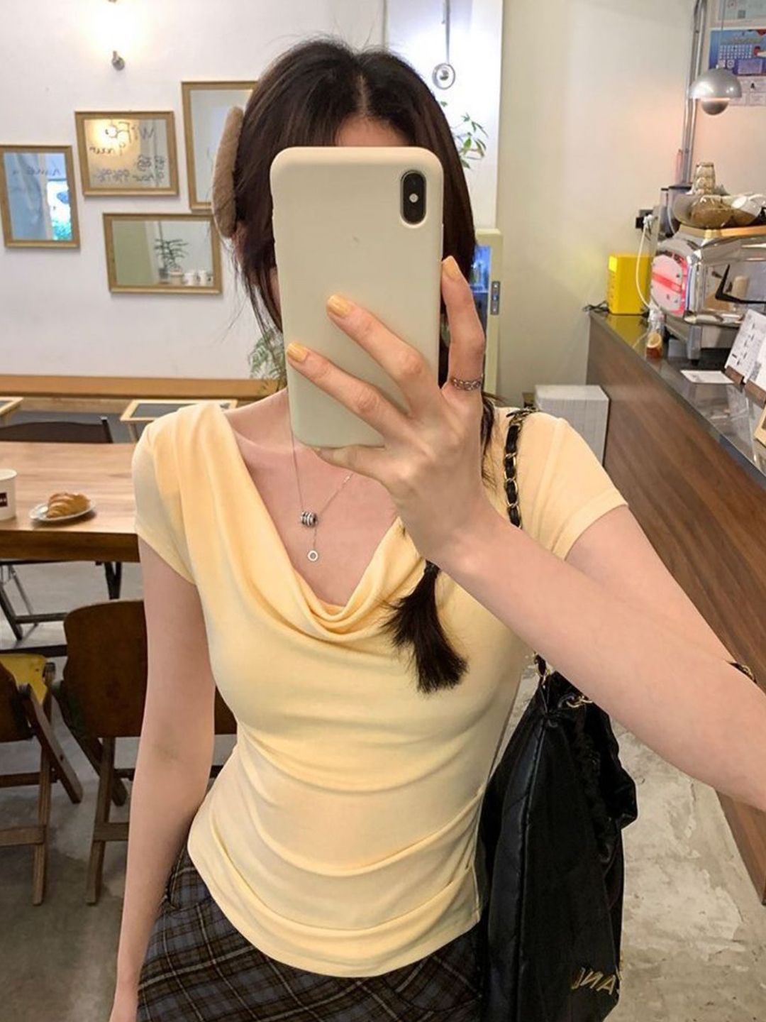 DressBerry Women Cowl Neck Crop Top