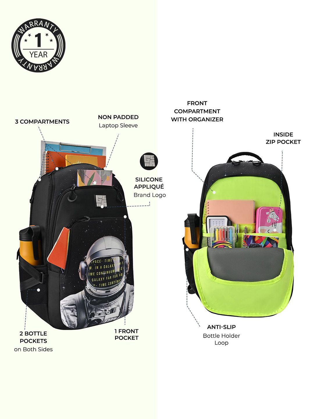 Gear Unisex Printed Backpack