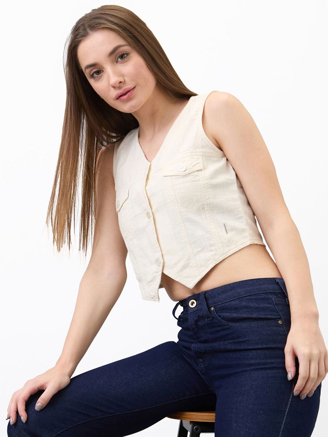 SPYKAR Women Cotton Shirt Style Top