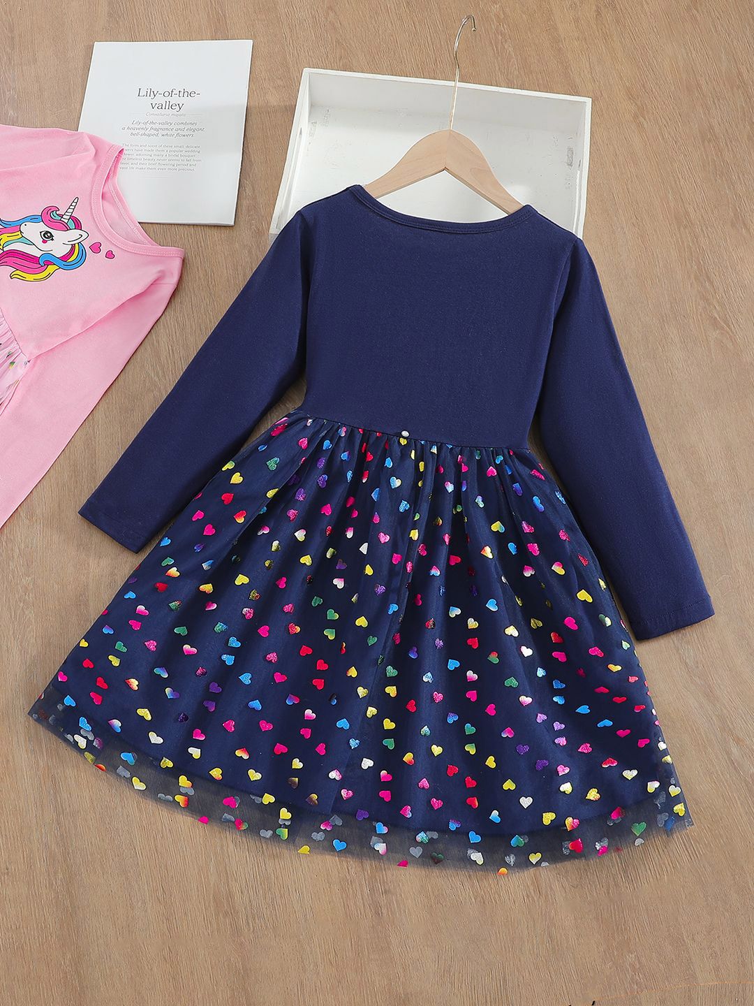 YK Embellished Print Fit & Flare Dress