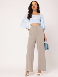 DressBerry Floral Frenzy Printed Smocked Crop Top