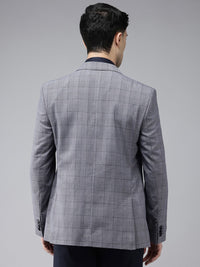 Park Avenue Slim Fit Textured Self Design Notched Lapel Single-Breasted Formal Blazer