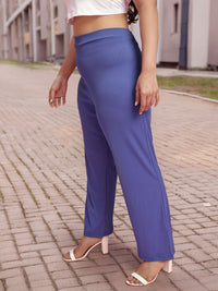 DressBerry Women Plus Size Rib Knit Trousers