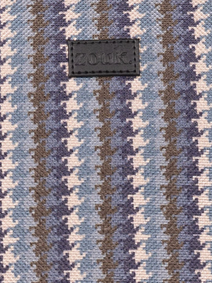 ZOUK Bombay Houndstooth Printed Backpack with Compression Straps Up to 16 inch