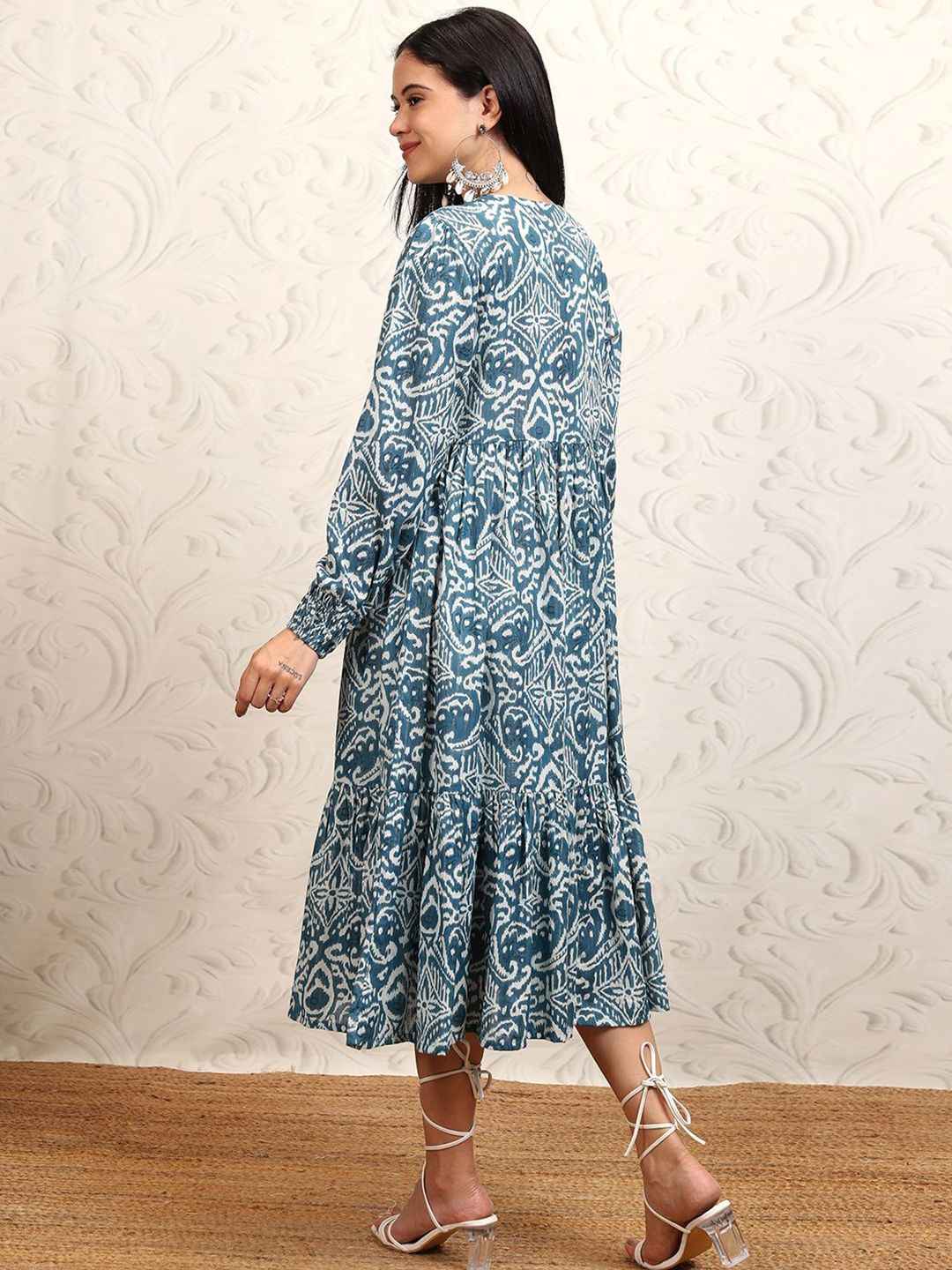 Vishudh Ethnic Motifs Print A-Line Dress