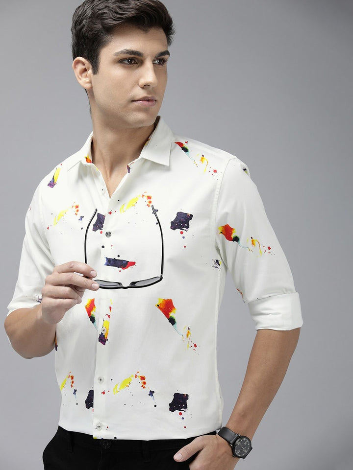THE BEAR HOUSE Ardor Edition Men Slim Fit Digital Print Party Shirt
