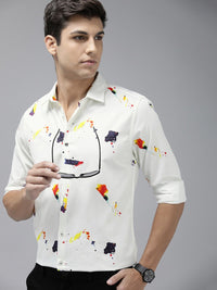 THE BEAR HOUSE Ardor Edition Men Slim Fit Digital Print Party Shirt
