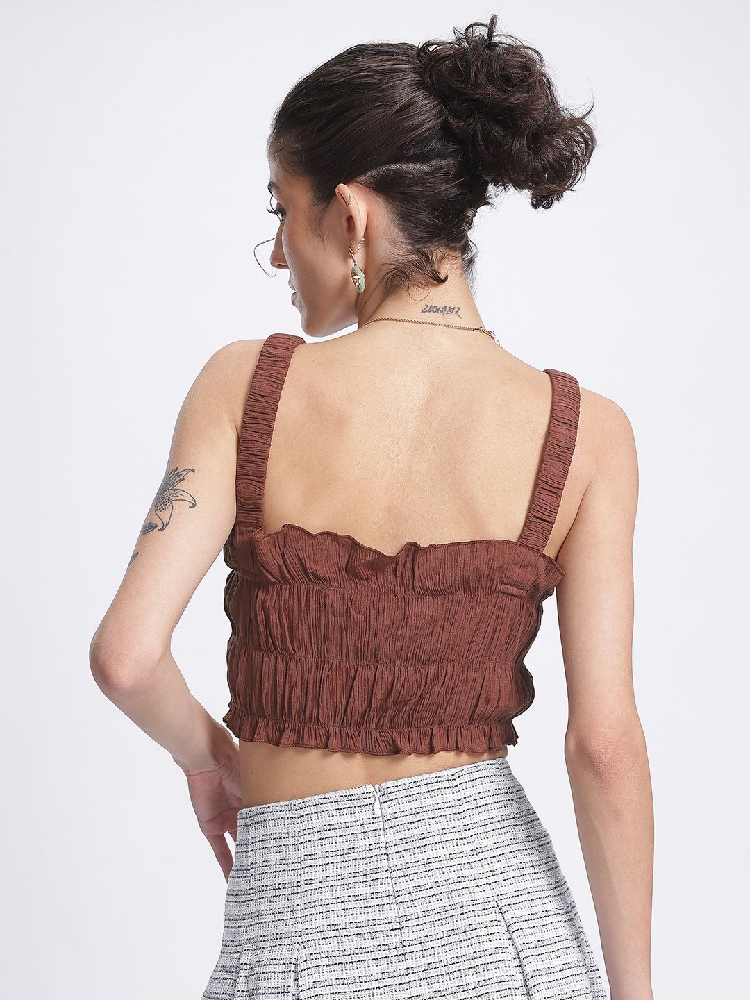 DressBerry Desert Dunes Smocked Crop Top