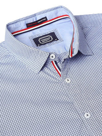 Thomas Scott Men Pure Cotton Blue Relaxed Micro Checks Checked Casual  Shirt