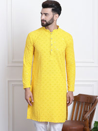 SOJANYA Sequin Embellished Pure Cotton Kurta