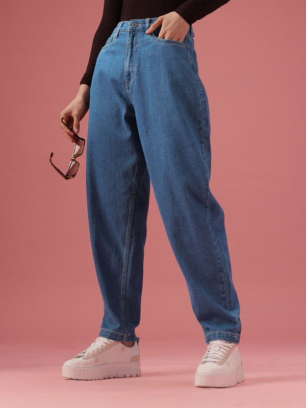 DressBerry Women Slouchy Fit High-Rise Light Fade Stretchable Jeans