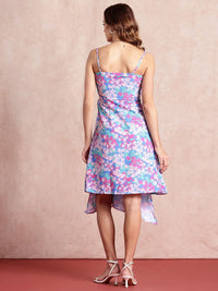 all about you Floral Print Asymmetric Wrap Dress